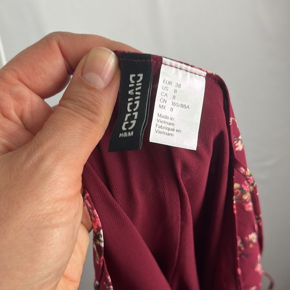 Divided Spaghetti Strap Floral Mini 90s-Style Slip Dress w/ Lace Hem - Picture 8 of 8